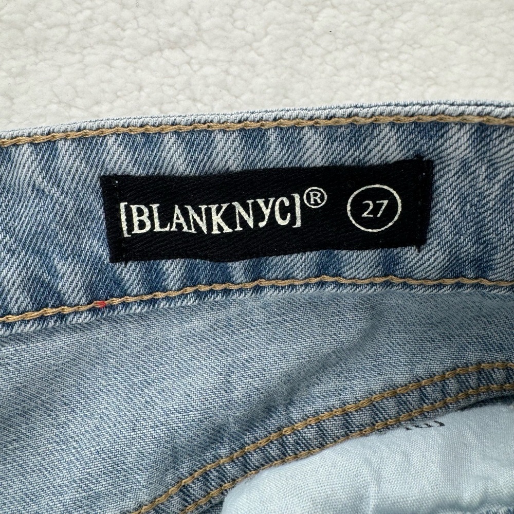 BlankNYC Denim Maxi Skirt Front Slit Light Wash Sz 27 Vintage Y2K Stretchy NWT - Picture 8 of 13